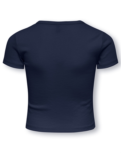 Kids Only - KOGElva June Broderet T-Shirt - Navy Blazer/ Seashell